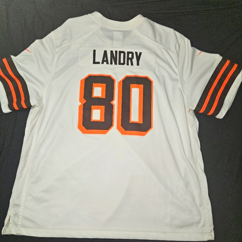 2021 Jarvis Landry number 80 White Cleveland Browns jersey 3XL